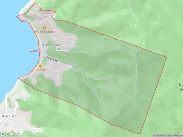 Days Bay, Wellington Polygon Area Map