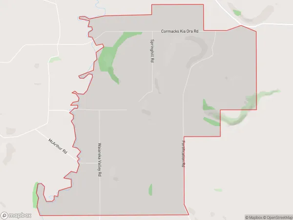 Cormacks, Otago Polygon Area Map