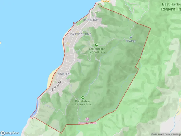 Eastbourne, Wellington Polygon Area Map