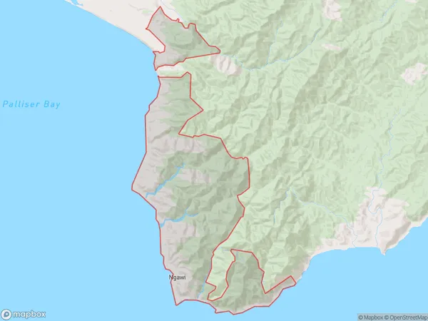 Cape Palliser, Wellington Polygon Area Map