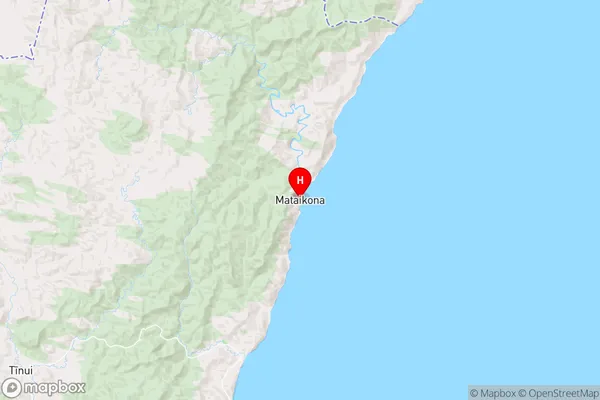 Mataikona,Wellington Region Map