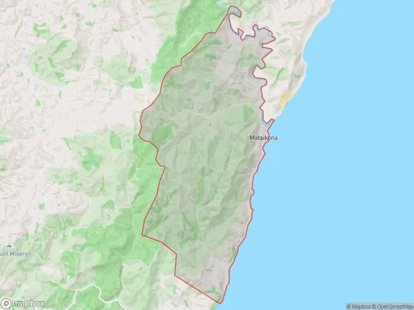 Mataikona, Wellington Polygon Area Map