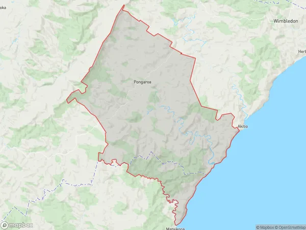 Pongaroa, Manawatu-Wanganui Polygon Area Map