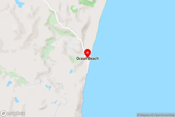 Ocean Beach,Hawke's Bay Area Map