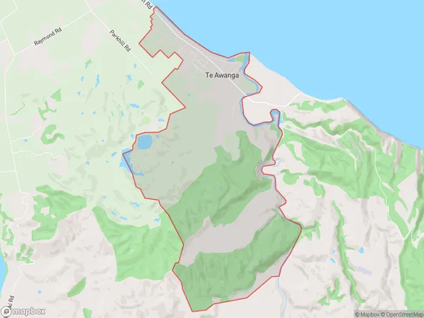 Te Awanga, Hawke's Bay Polygon Area Map