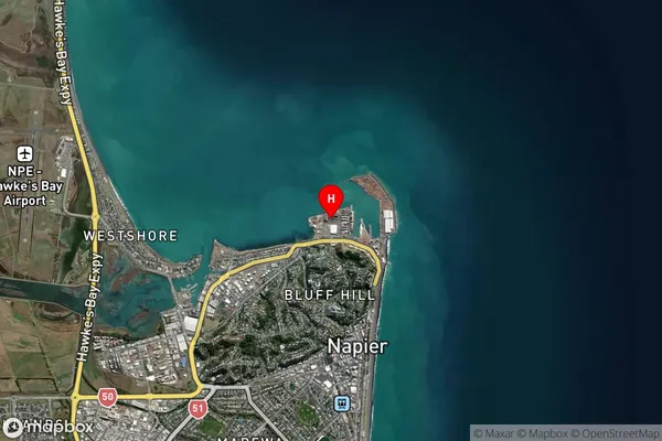 Napier Port,Hawke's Bay Satellite Map