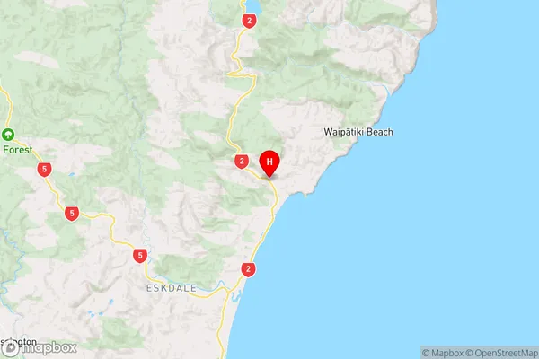 Tangoio,Hawke's Bay Region Map