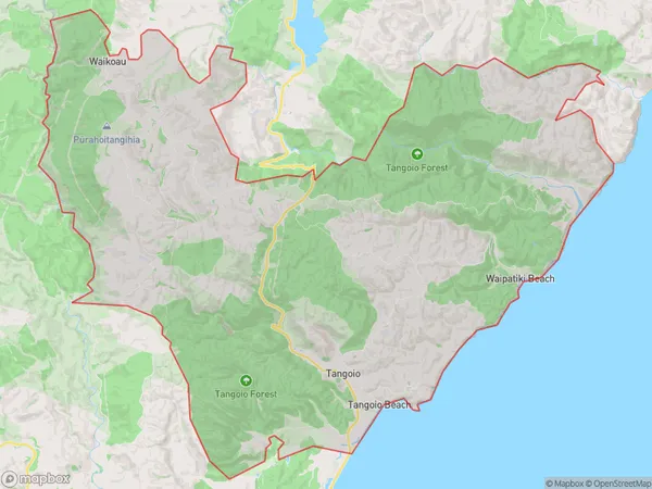 Tangoio, Hawke's Bay Polygon Area Map