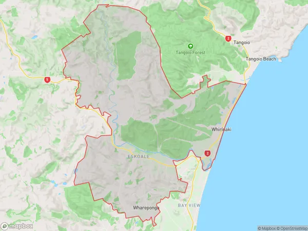 Eskdale, Hawke's Bay Polygon Area Map