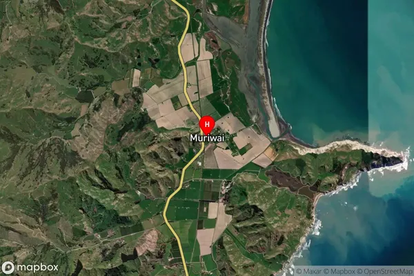 Muriwai,Gisborne Satellite Map