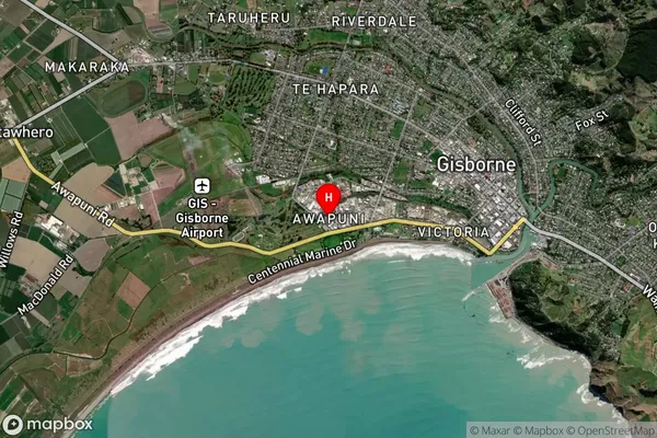 Awapuni,Gisborne Satellite Map