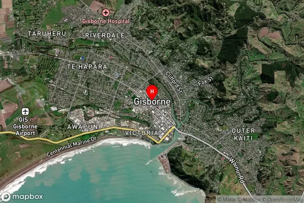 Gisborne,Gisborne Satellite Map