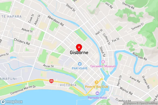 Gisborne,Gisborne Area Map