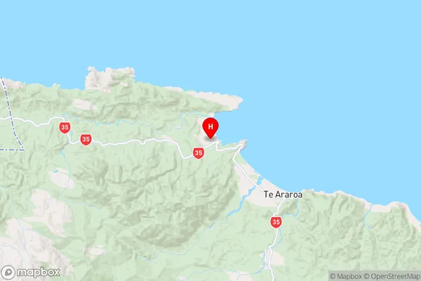 Hicks Bay,Gisborne Region Map