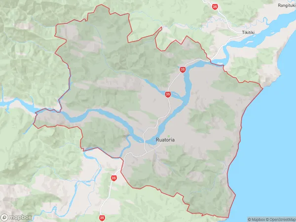 Ruatoria, Gisborne Polygon Area Map