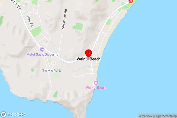 Wainui,Gisborne Area Map