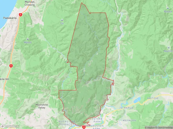 Craigs Flat, Wellington Polygon Area Map