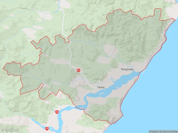Tikitiki, Waikato Polygon Area Map
