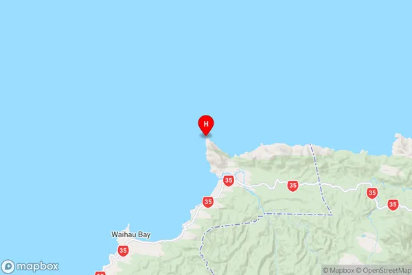 Cape Runaway,Bay of Plenty Region Map