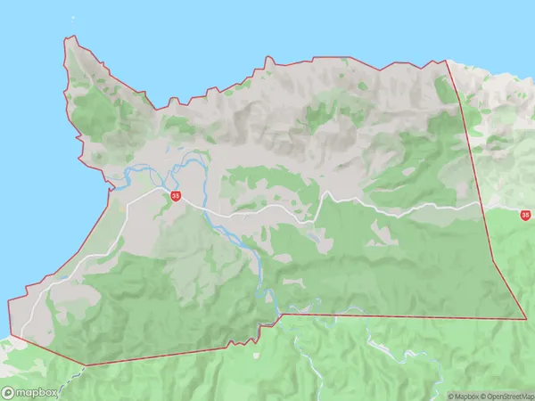 Cape Runaway, Bay of Plenty Polygon Area Map