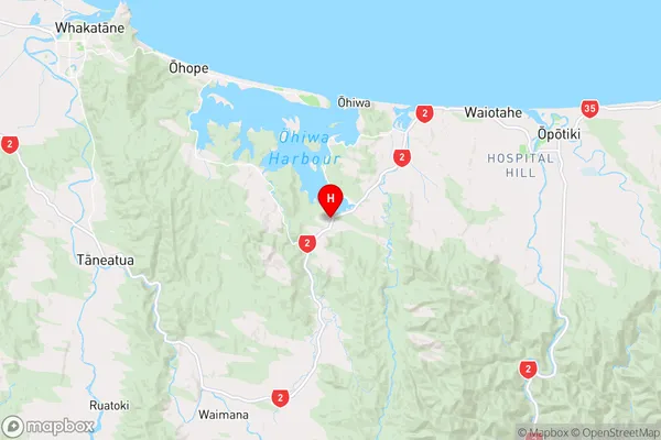 Kutarere,Bay of Plenty Region Map