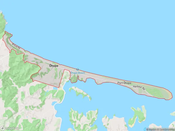 Ohope, Bay of Plenty Polygon Area Map