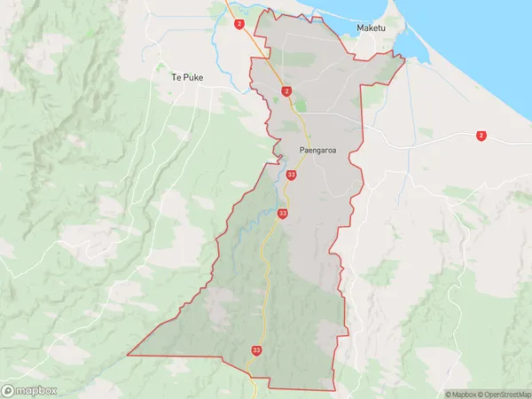 ZipCode 3189 Map for Paengaroa