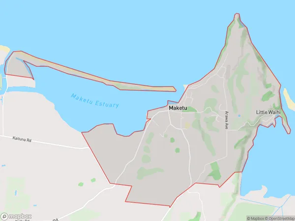 Maketu, Bay of Plenty Polygon Area Map