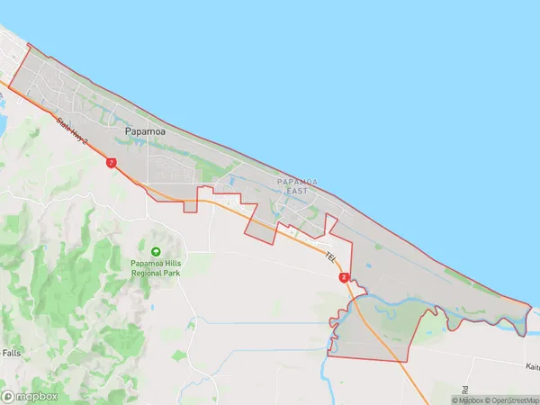 ZipCode 3118 Map for Papamoa Beach