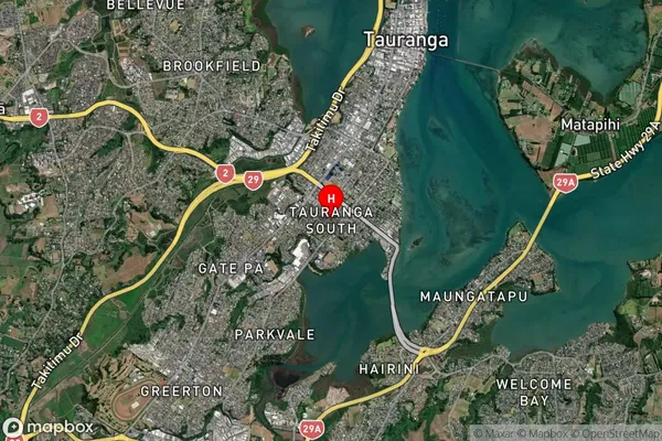 Tauranga South,Bay of Plenty Satellite Map