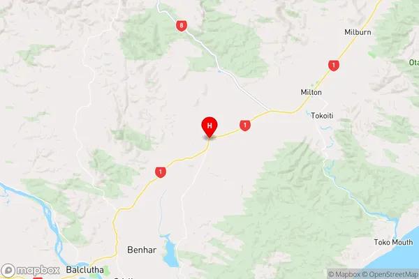 Crichton,Otago Region Map