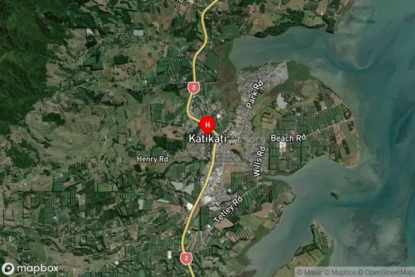 Katikati,Bay of Plenty Satellite Map