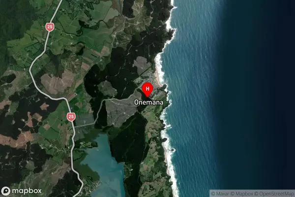 Onemana,Waikato Satellite Map