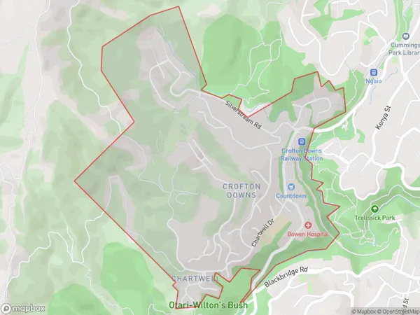 Crofton Downs, Wellington Polygon Area Map