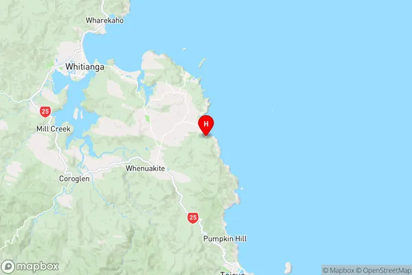 Hot Water Beach,Waikato Region Map