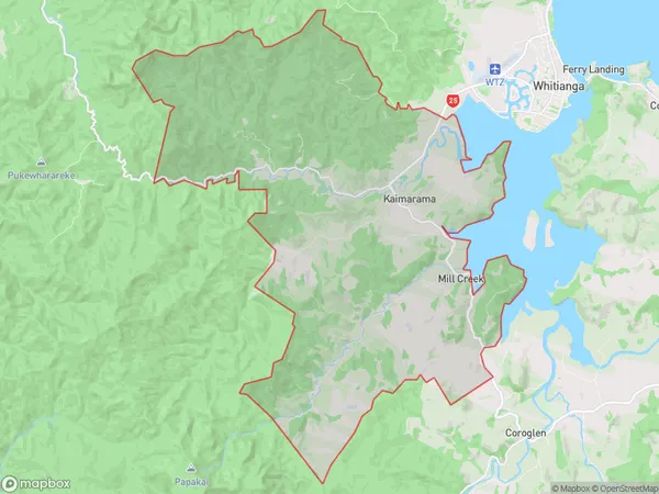 Kaimarama, Waikato Polygon Area Map