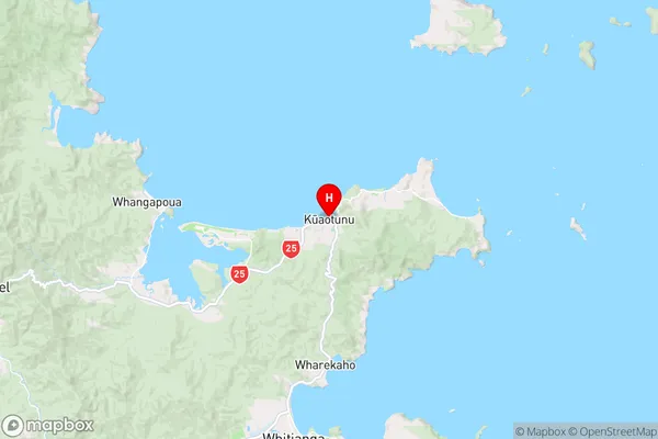 Kuaotunu,Waikato Region Map