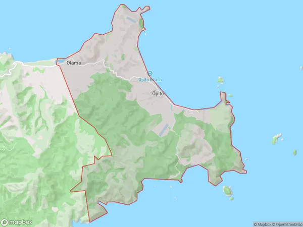 Opito Bay,  Polygon Area Map