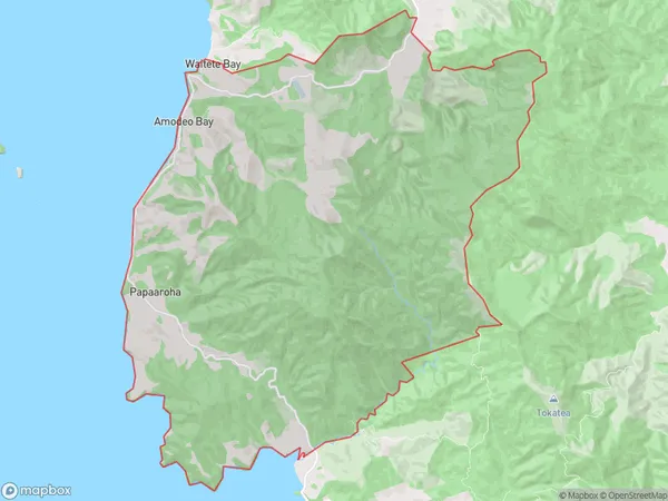 Amodeo Bay, Waikato Polygon Area Map