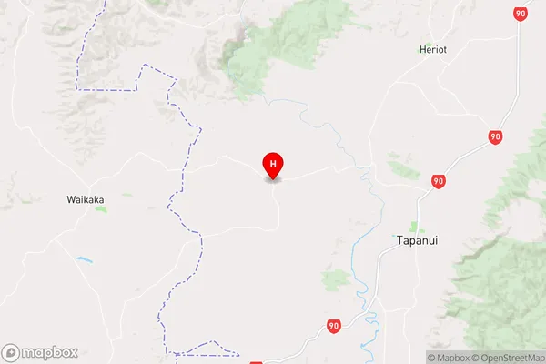 Crossans Corner,Otago Region Map