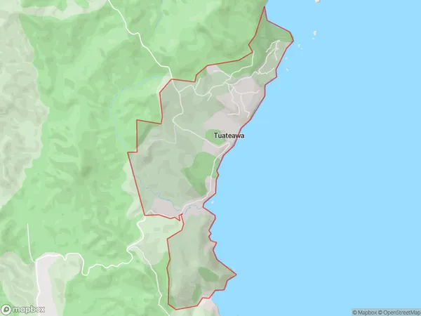 Tuateawa, Waikato Polygon Area Map