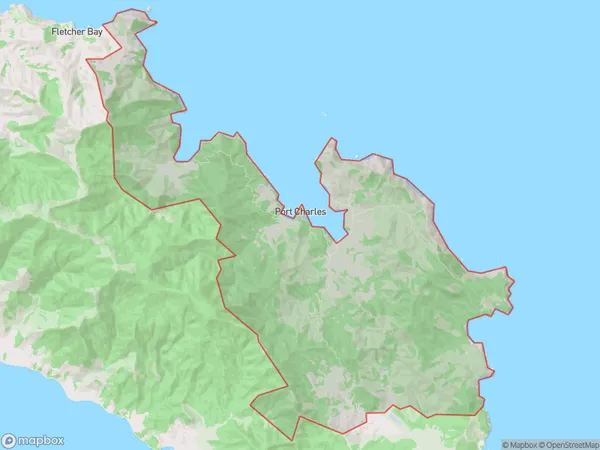 Port Charles, Waikato Polygon Area Map