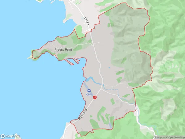 Preece Point, Waikato Polygon Area Map