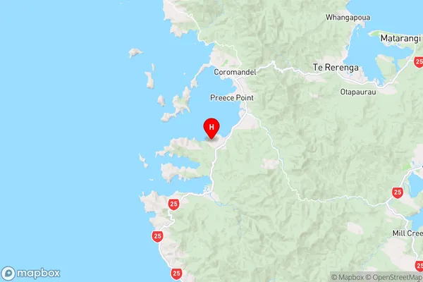 Te Kouma,Waikato Region Map