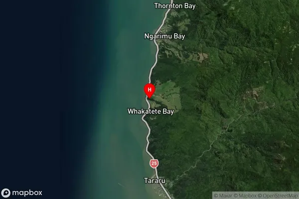 Whakatete Bay,Waikato Satellite Map