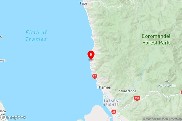 Whakatete Bay,Waikato Region Map