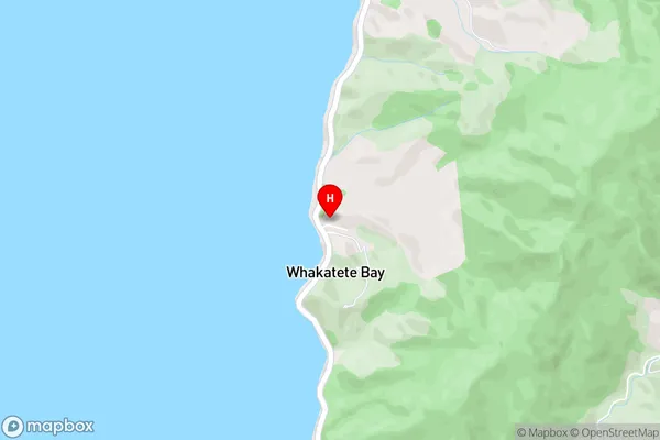 Whakatete Bay,Waikato Area Map