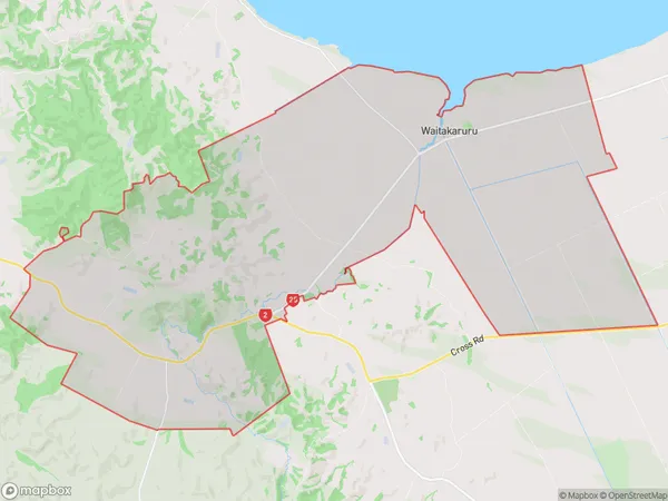 Waitakaruru, Waikato Polygon Area Map