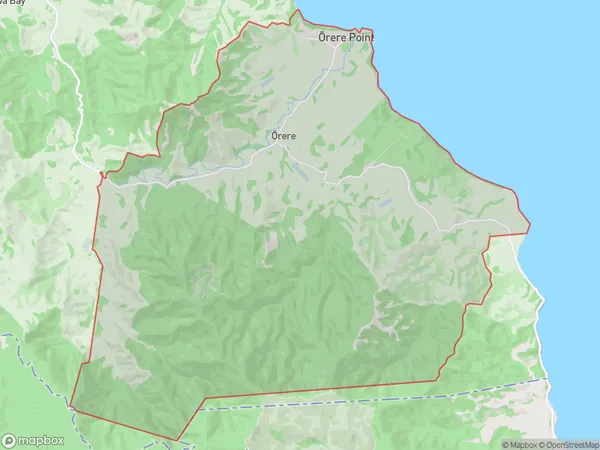 Orere Point, Auckland Polygon Area Map