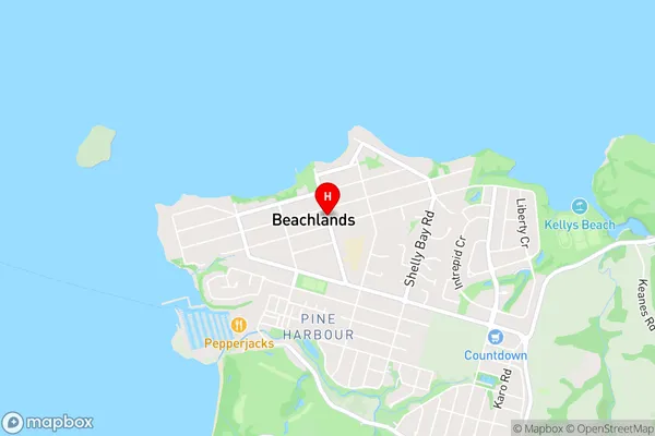 Beachlands,Auckland Area Map